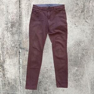 Tommy Hilfiger Classic Skinny Jeans Womens 6 Burgundy Wine Red Mid Rise Stretch